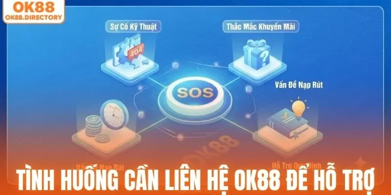 Tình huống cần liên hệ OK88 để hỗ trợ ngay